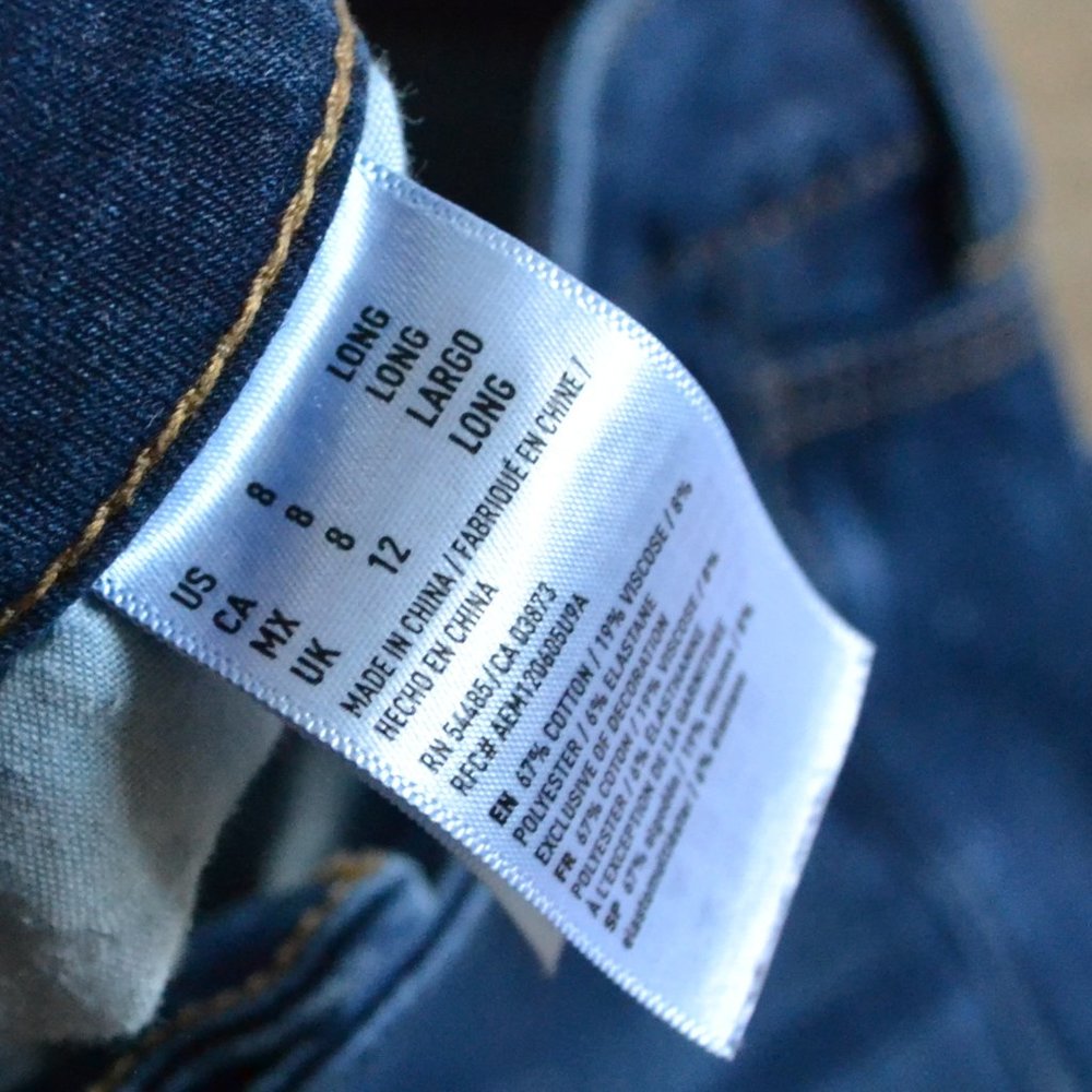 American Eagle Medium Wash Skinny Jegging Jean Size 8 Long - Picture 3 of 5